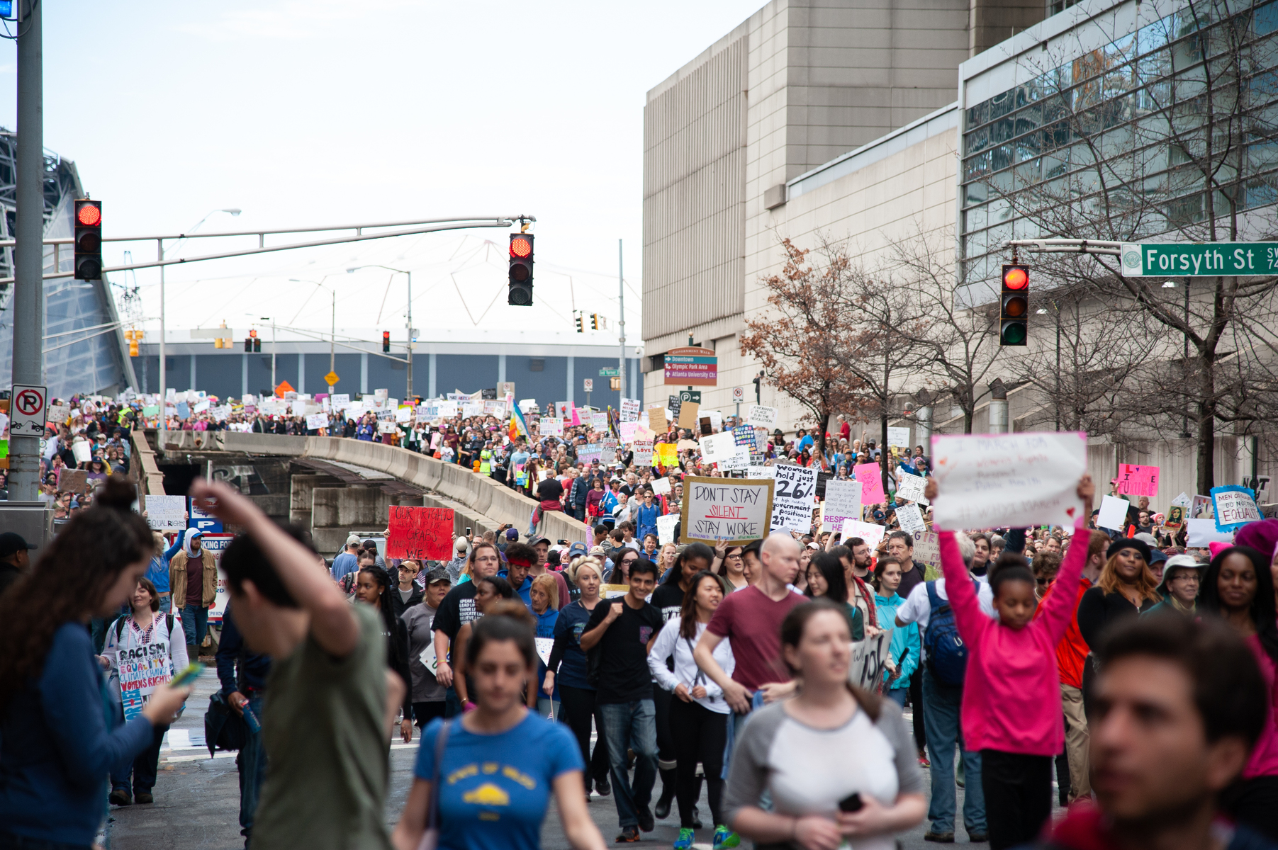 January 21, 2017 - Atlanta, Georgia. An estimate 60,000 demonstrators  attended for March for Social Justice and Women.