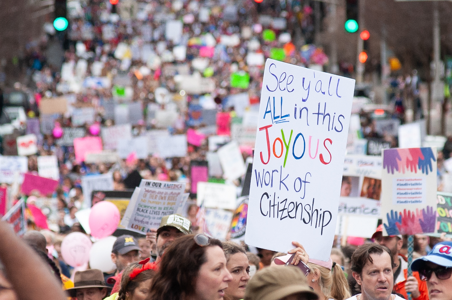 January 21, 2017 - Atlanta, Georgia. An estimate 60,000 demonstrators  attended for March for Social Justice and Women.