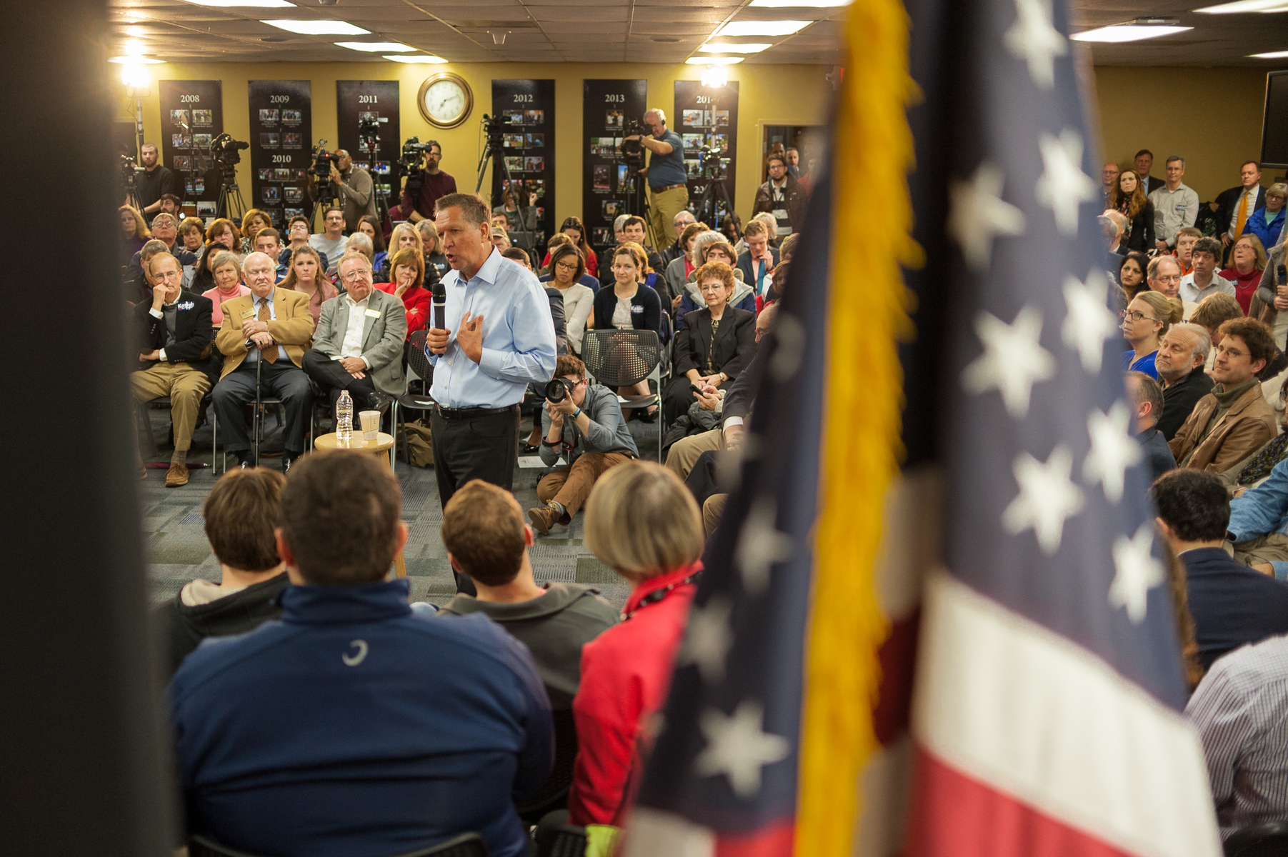 February 23, 2016. Sandy Springs, GA. Presidential hopeful Governor John Kasich (R-OH) speaks to supporters at a rally in Sandy Springs, GA.